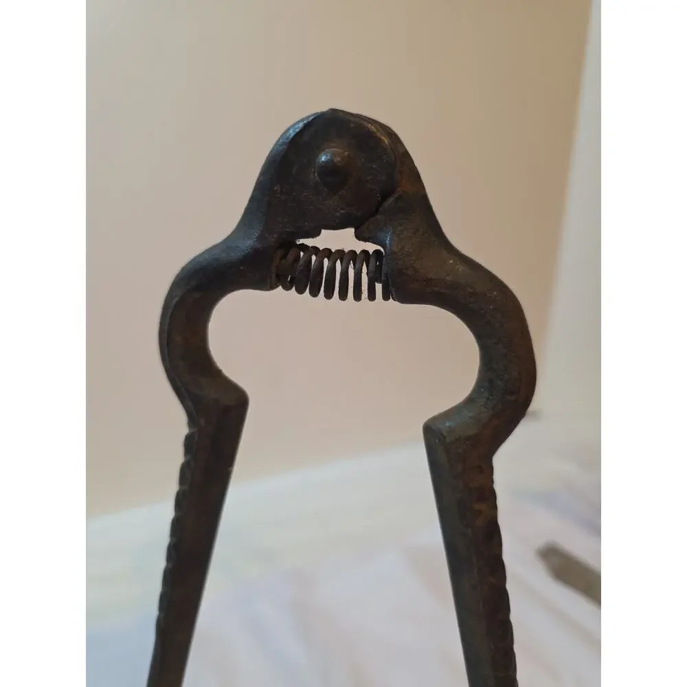 Antique Blacksmith Metal/Iron Tongs for Coal Stove Fire